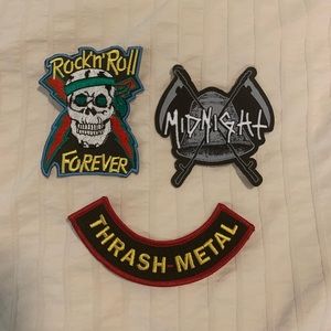 Midnight band, Rock N Roll, Thrash Metal patches